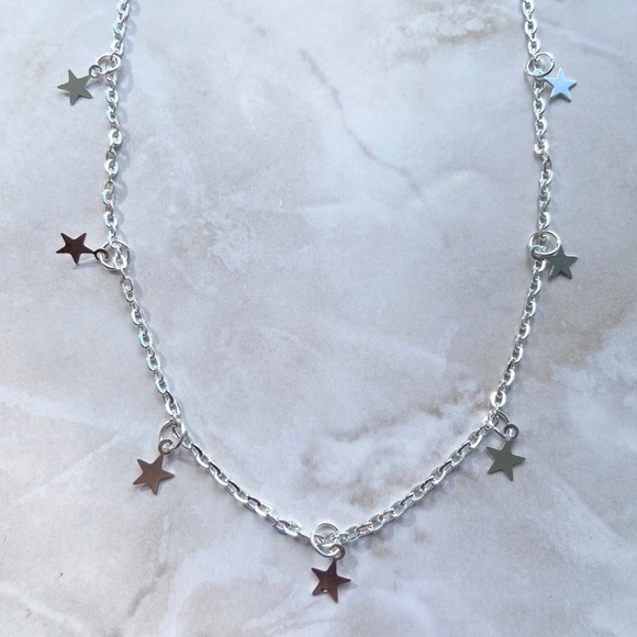 3/$15 Silver Star Choker - Picture 2 of 3